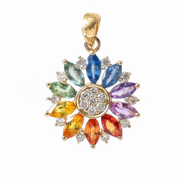 JPPD-290/4045 Rainbow Pendant | 14K