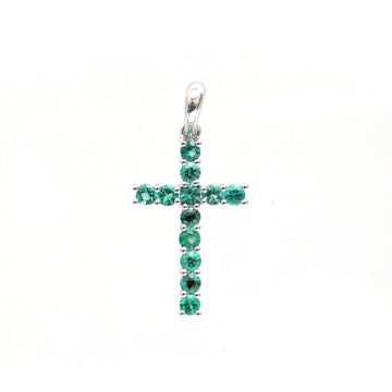 JPPD-583/8058 Emerald Round Rose Pendant | 18K