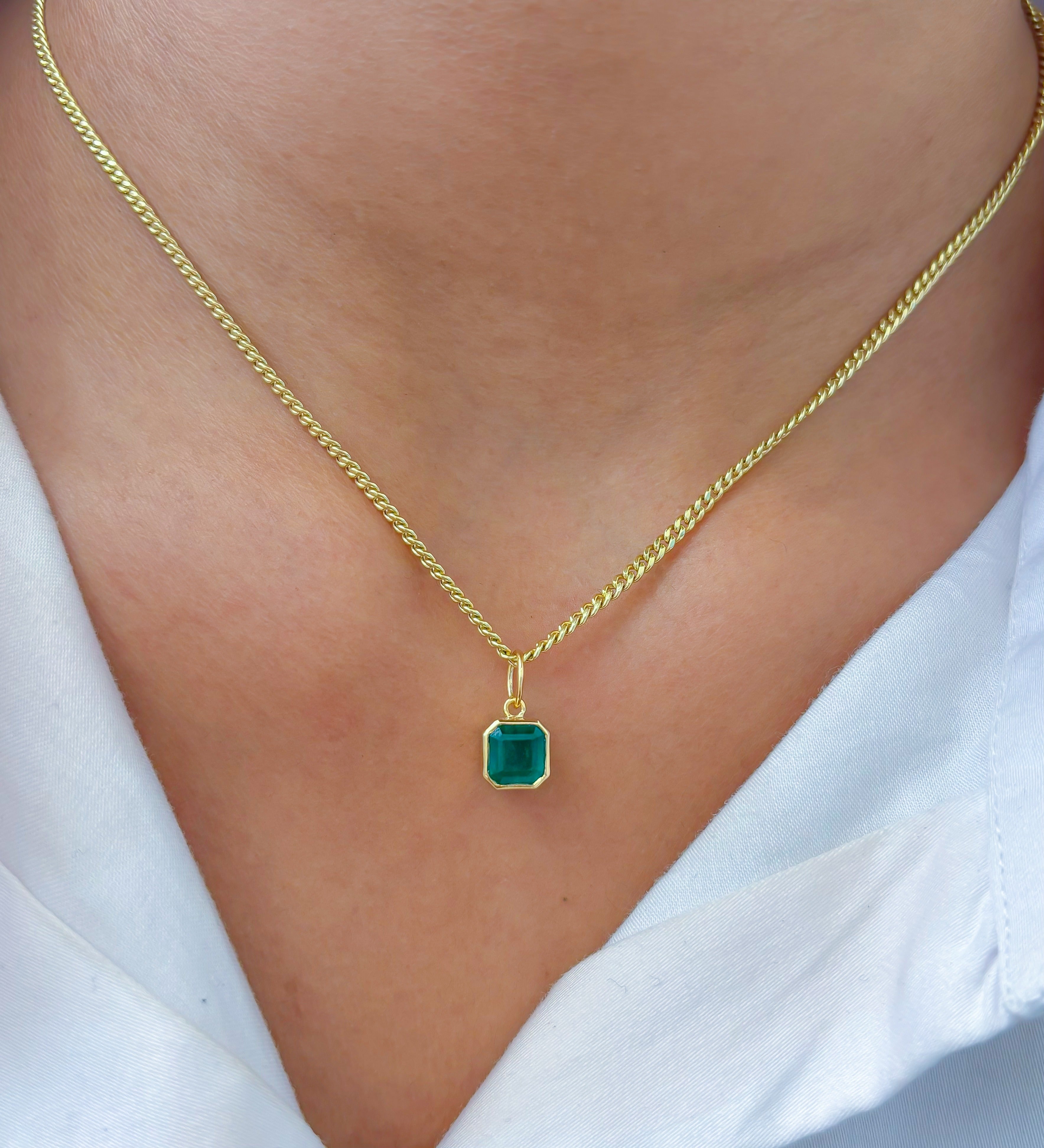 JPPD-628/8716 Emerald Pendant | 18K