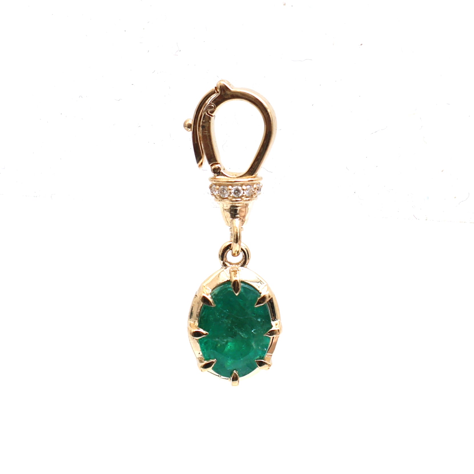 JPPD-634/8722 Emerald Diamond Pendant | 18K