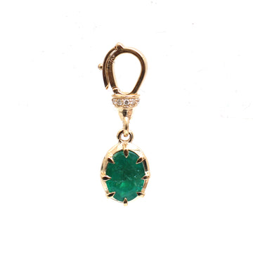 JPPD-634/8722 Emerald Diamond Pendant | 18K