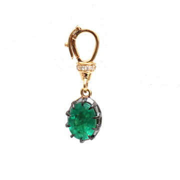 JPPD-637/8725 Emerald Diamond Pendant | 18K
