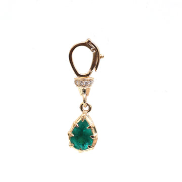 JPPD-649/8737 Emerald Diamond Pendant | 18K