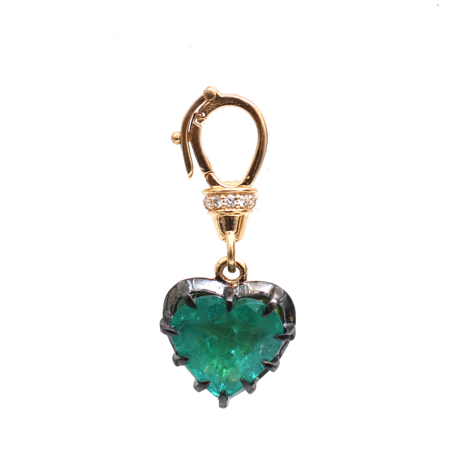 JPPD-650/8738 Emerald Diamond Pendant | 18K