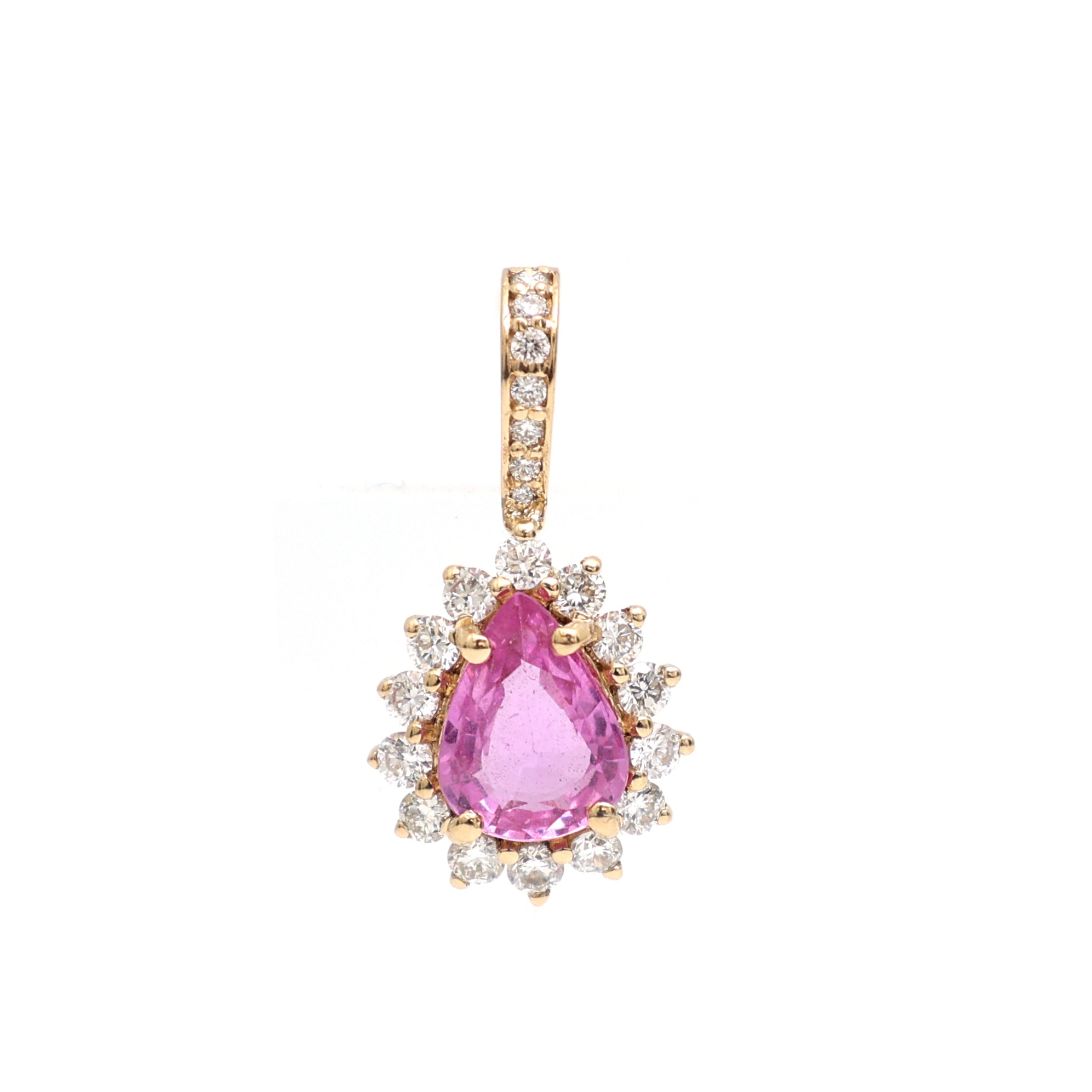 JPPD-694/8887 Pink Sapphire Diamond Pendant | 18K