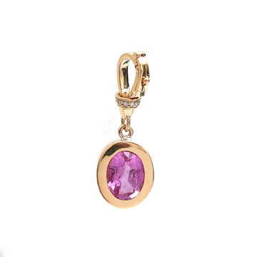 JPPD-706/8988 Diamond Pink Sapphire Pendant | 18K