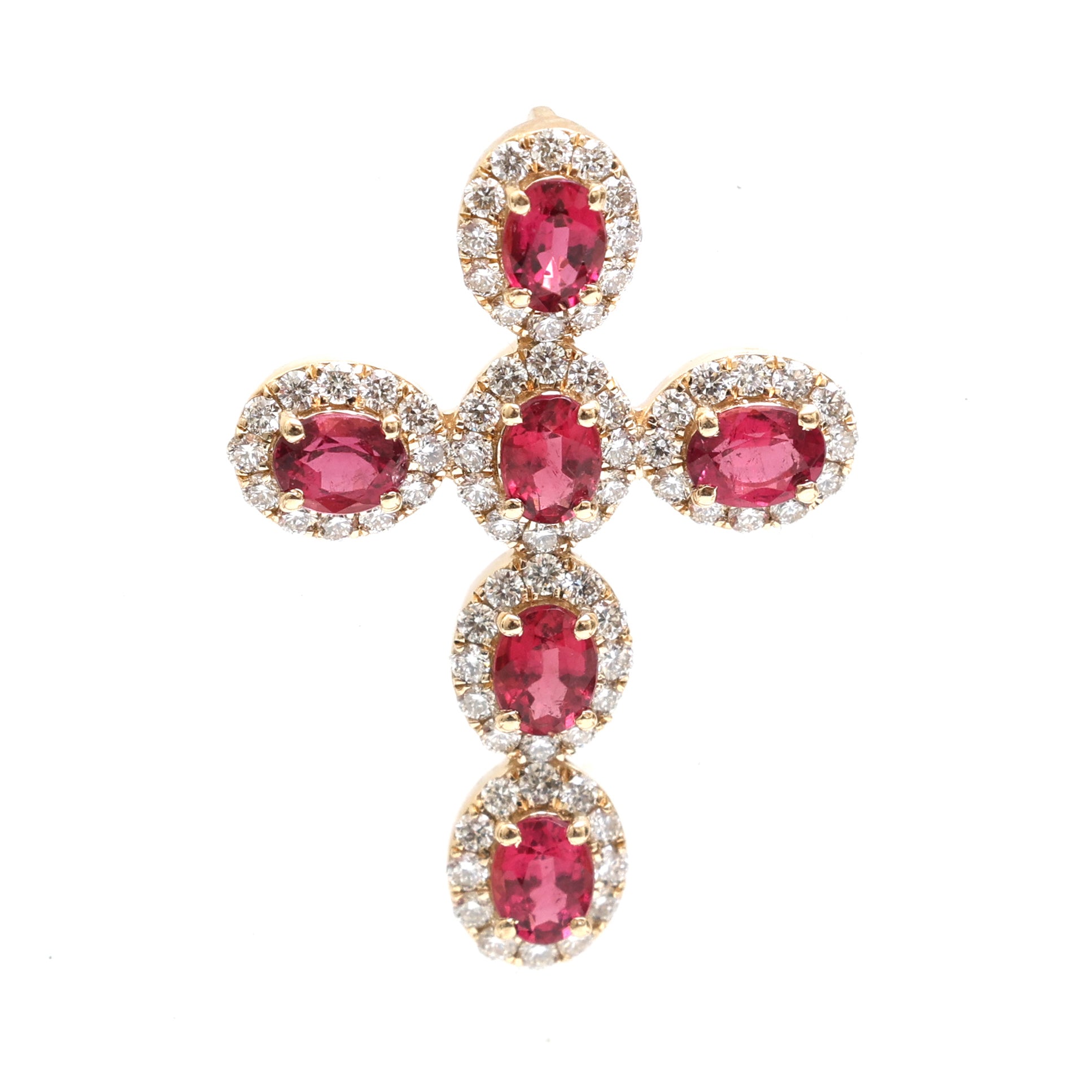 JPPD-711/9041 Rubillite Diamond Pendant | 18K
