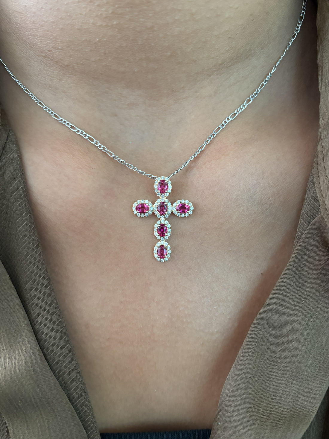 JPPD-712/9042 Rubillite Diamond Pendant | 14K