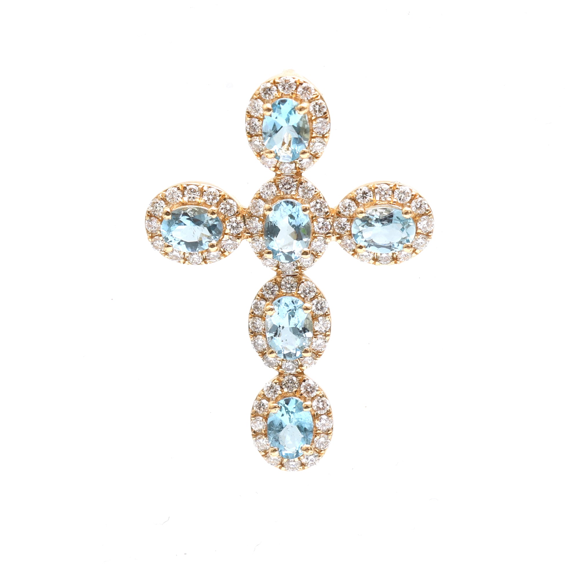 JPPD-715/9045 Aquamarine Diamond Pendant | 18K