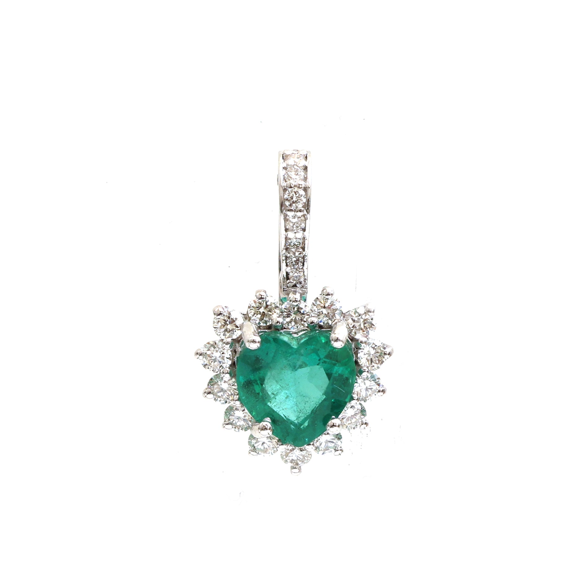 JPPD-726/9061 Emerald Diamond Pendant | 18K