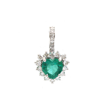 JPPD-726/9061 Emerald Diamond Pendant | 18K