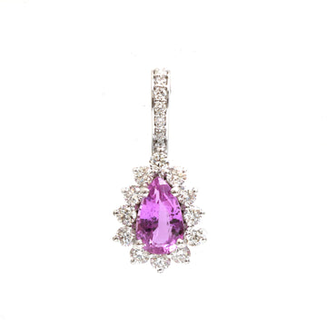 JPPD-730/9065 Pink Sapphire Diamond Pendant | 18K