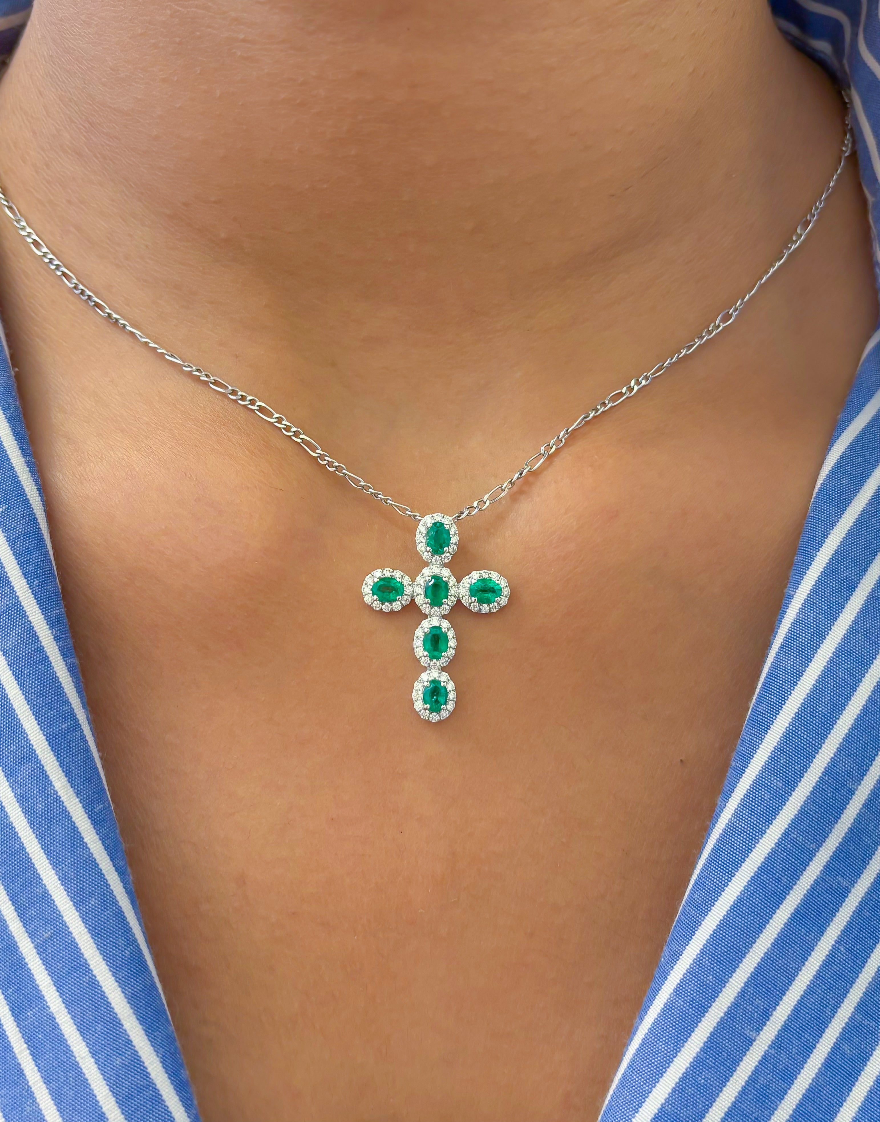 JPPD-731/9066 Emerald Diamond Pendant | 14K
