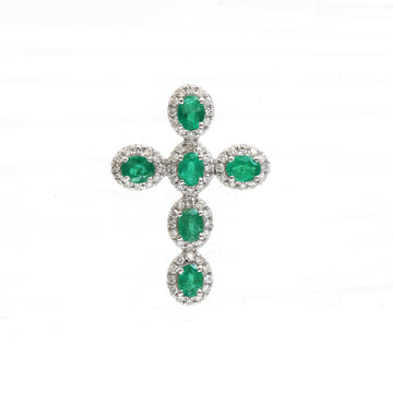 JPPD-734/9069 Emerald Diamond Pendant | 18K