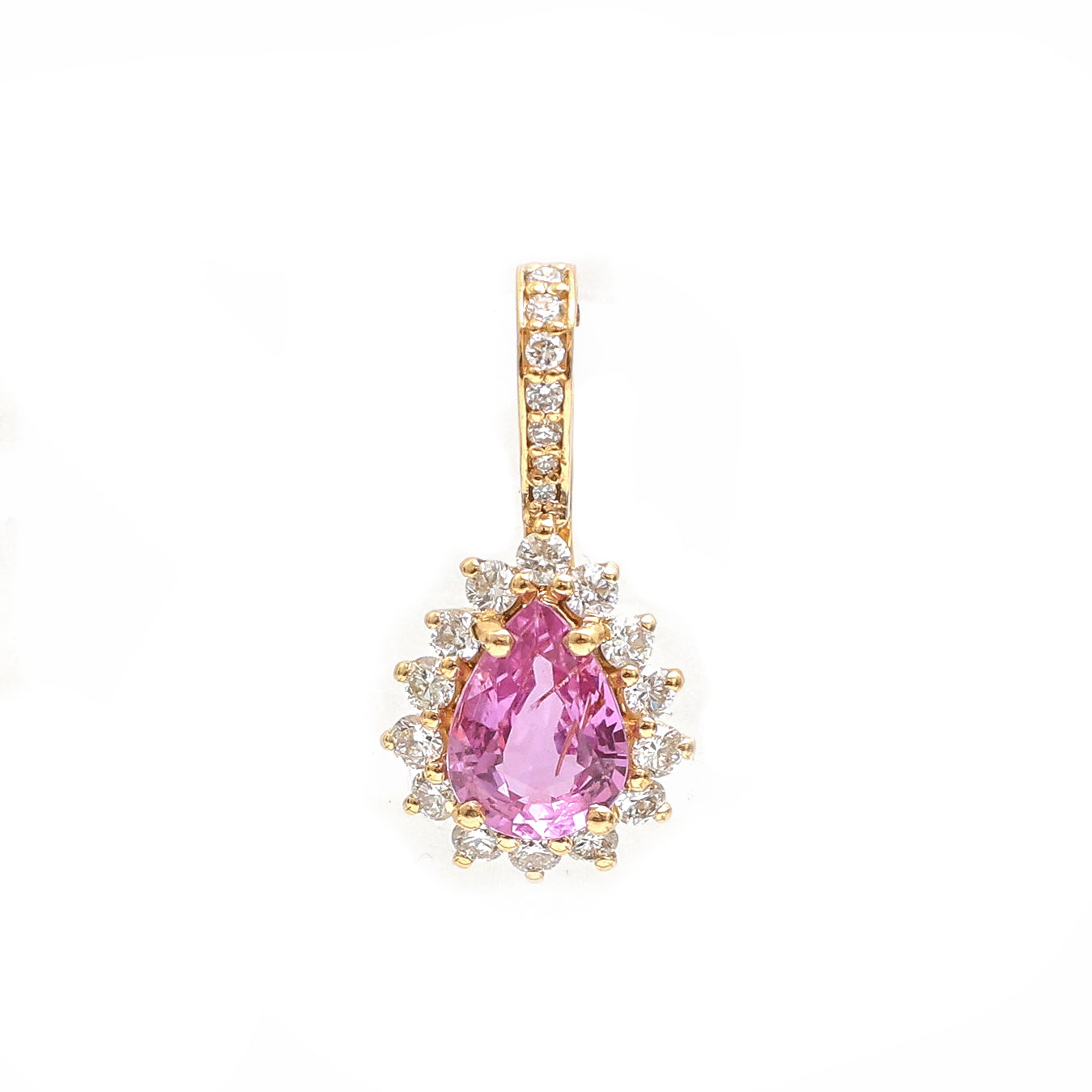 JPPD-736/9106 Pink Sapphire Diamond Pendant | 18K