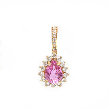 JPPD-736/9106 Pink Sapphire Diamond Pendant | 18K