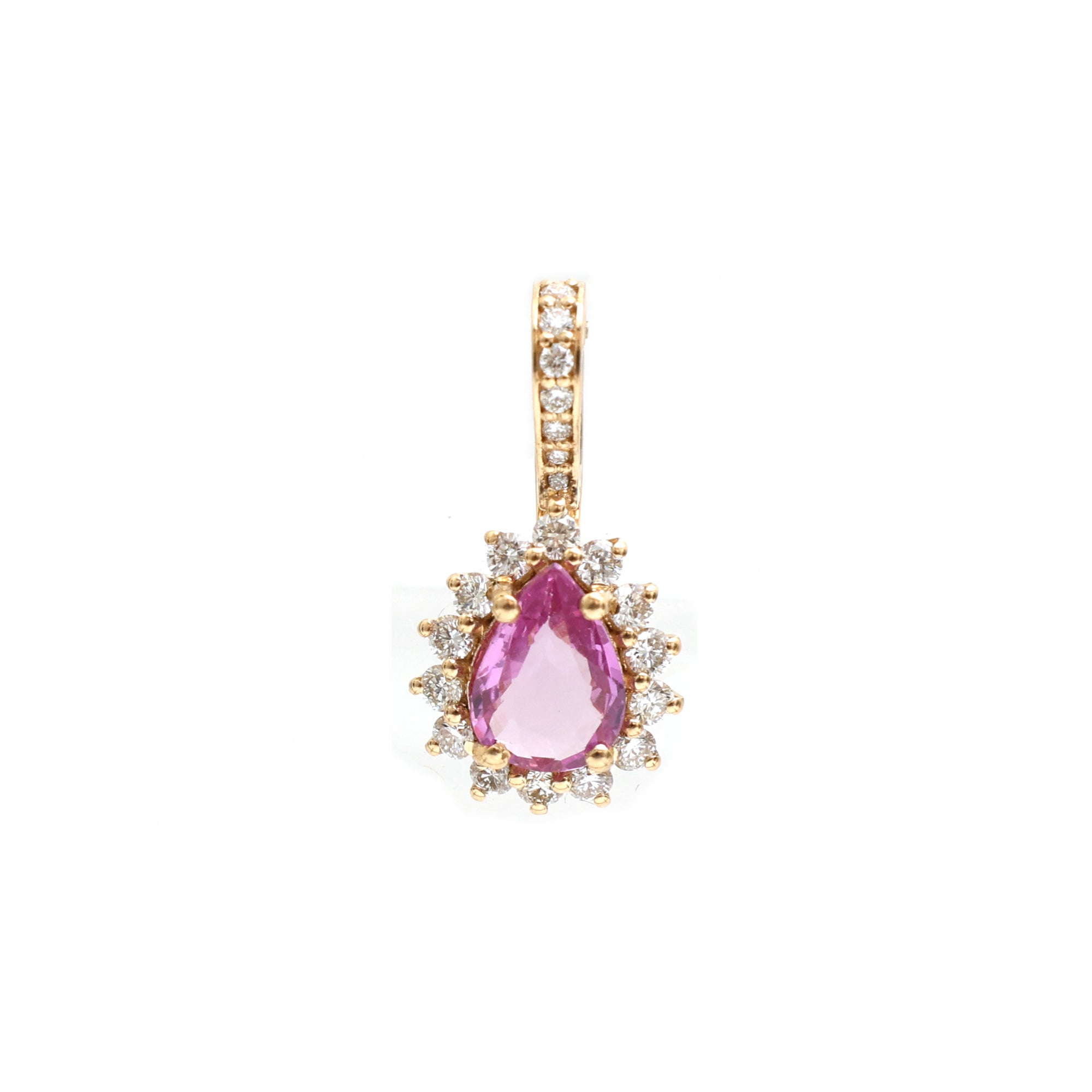 JPPD-739/9109 Pink Sapphire Diamond Pendant | 18K