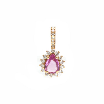 JPPD-739/9109 Pink Sapphire Diamond Pendant | 18K