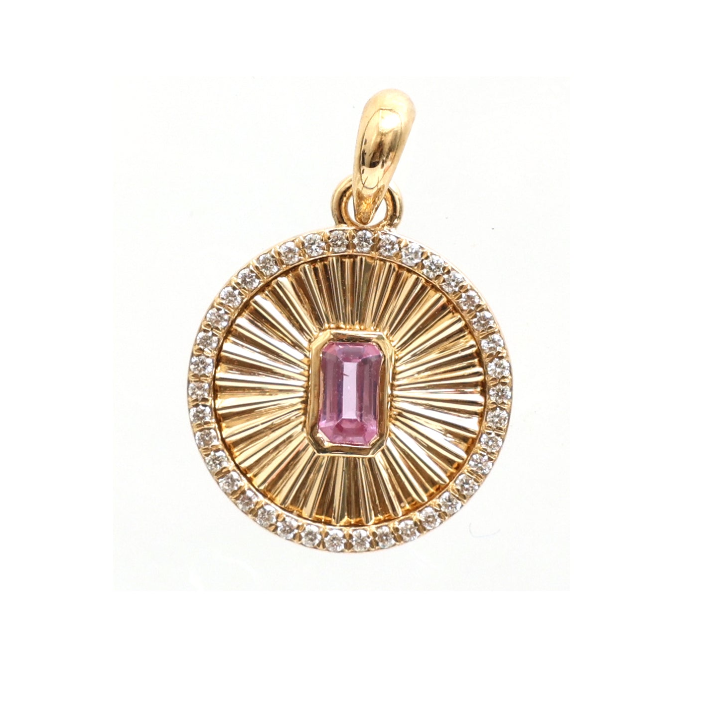 JPPD-740/9110 Pink Sapphire Diamond Pendant | 18K