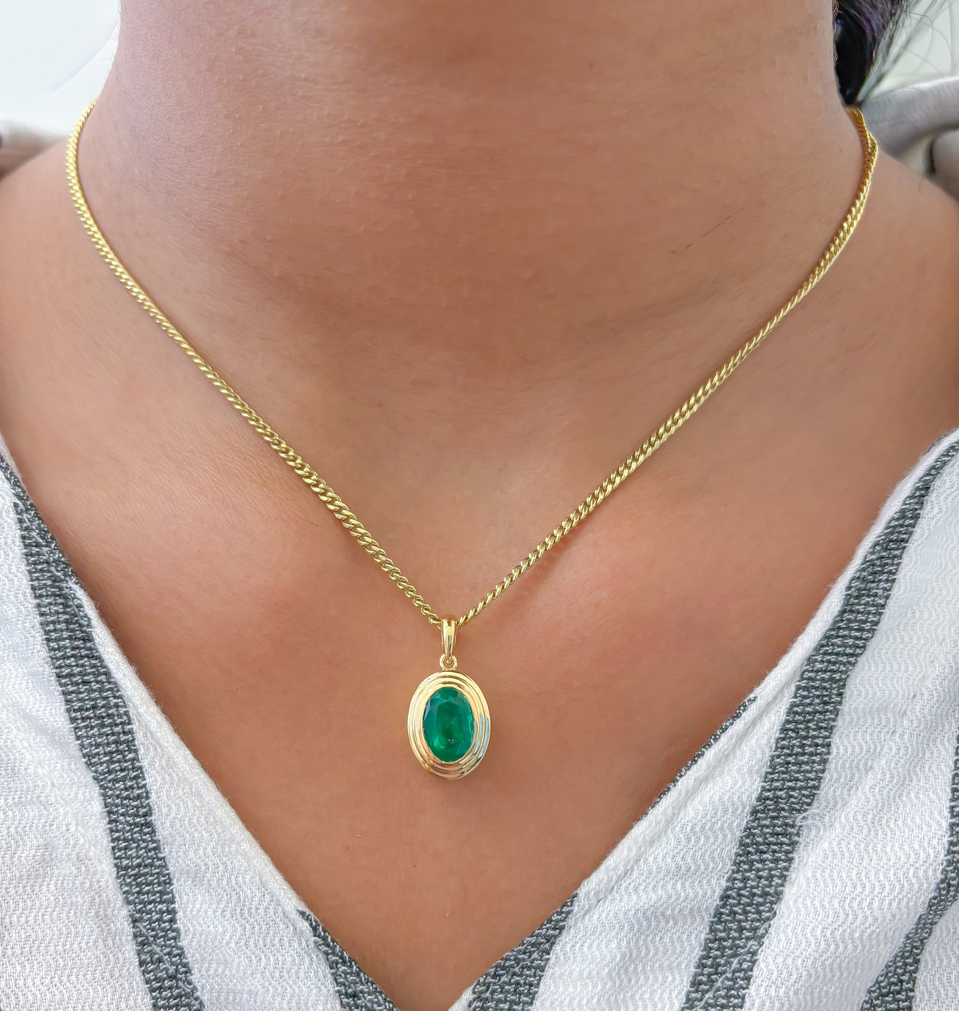 JPPD-743/9113 Emerald Pendant | 18K