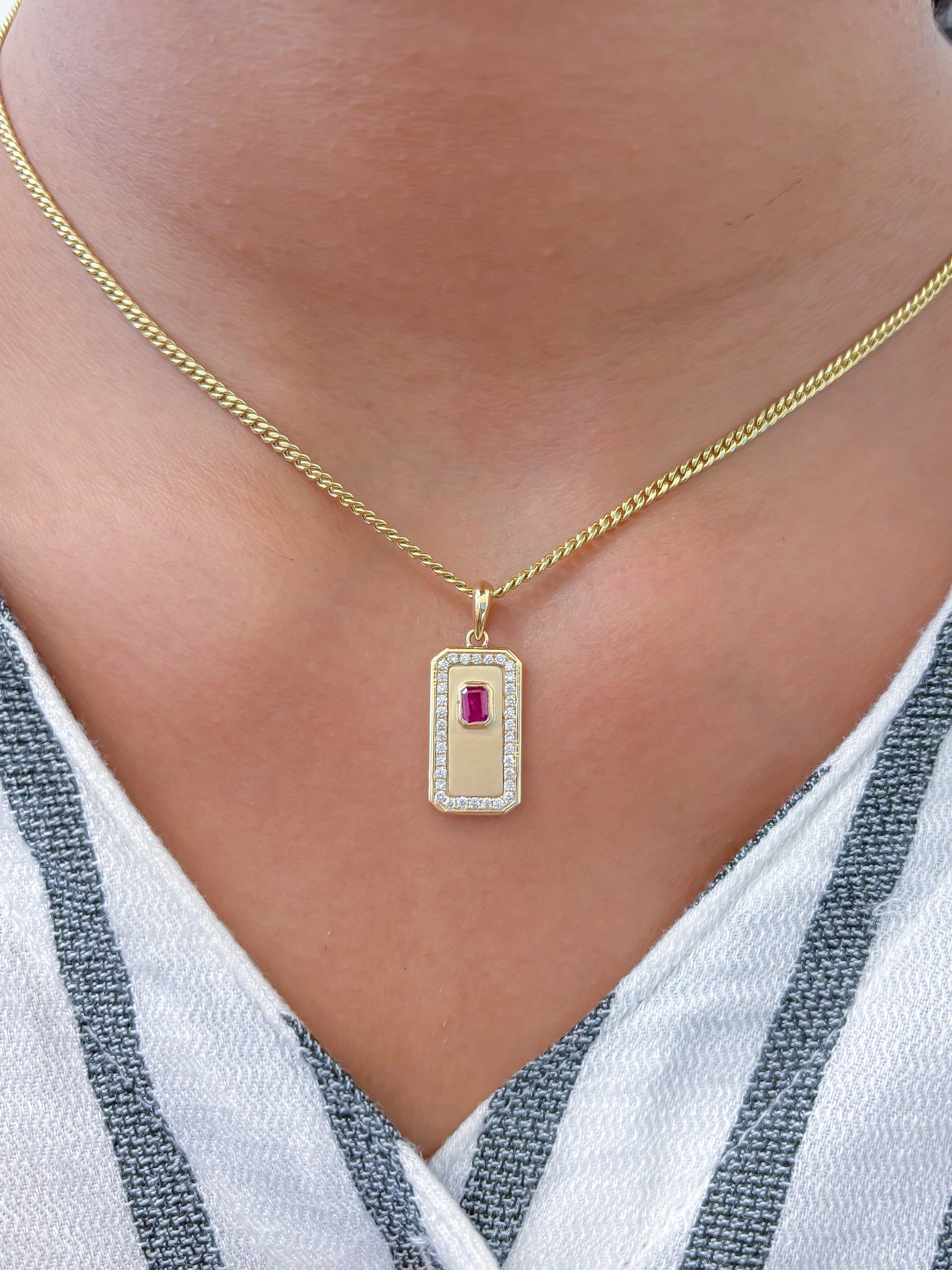 JPPD-745/9115 Ruby Diamond Pendant | 14K