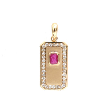 JPPD-745/9115 Ruby Diamond Pendant | 14K