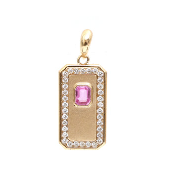 JPPD-747/9117 Pink Sapphire Diamond Pendant | 14K