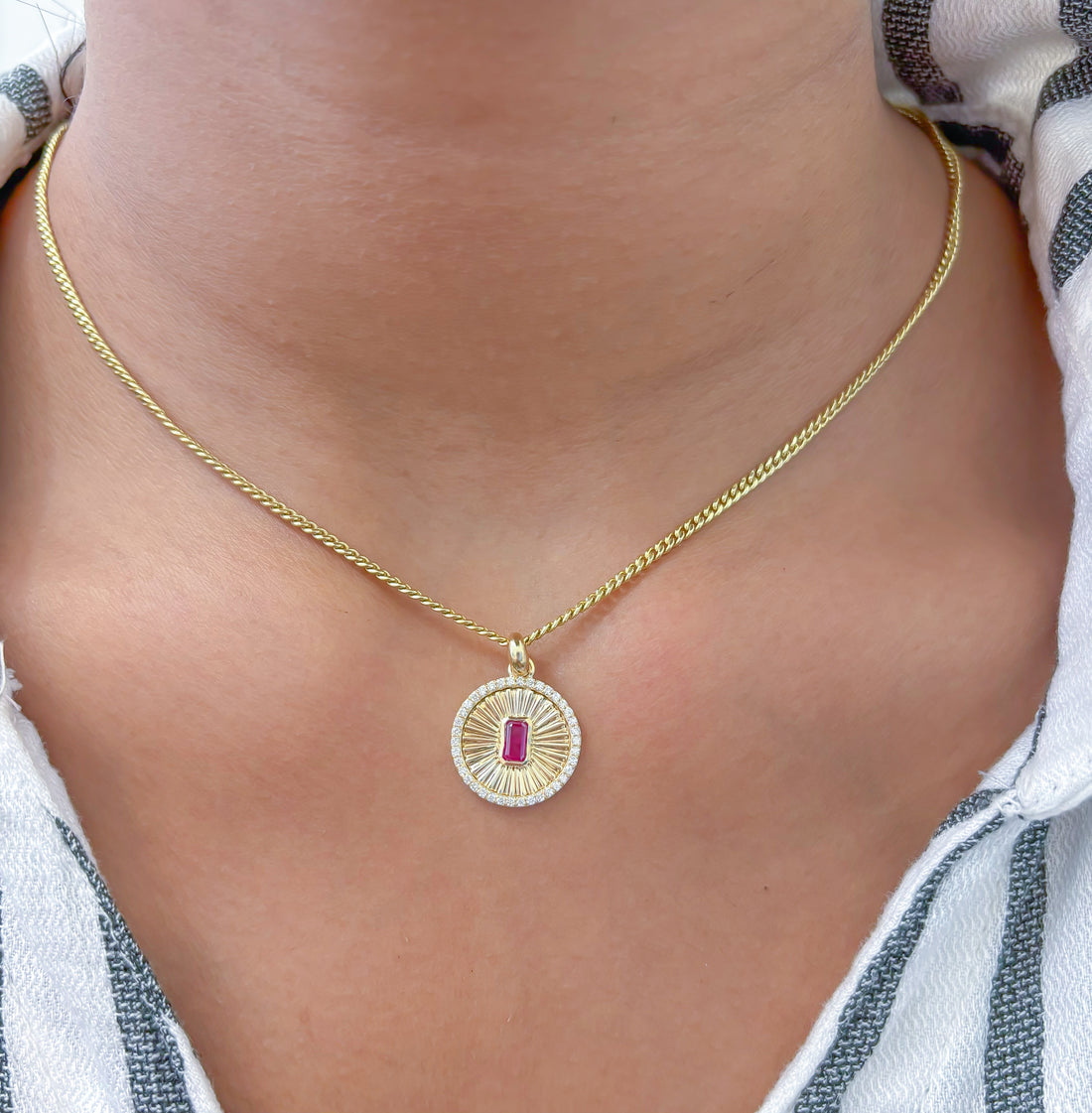 JPPD-749/9119 Ruby Diamond Pendant | 14K