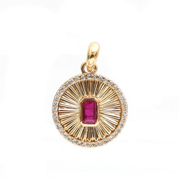 JPPD-749/9119 Ruby Diamond Pendant | 14K