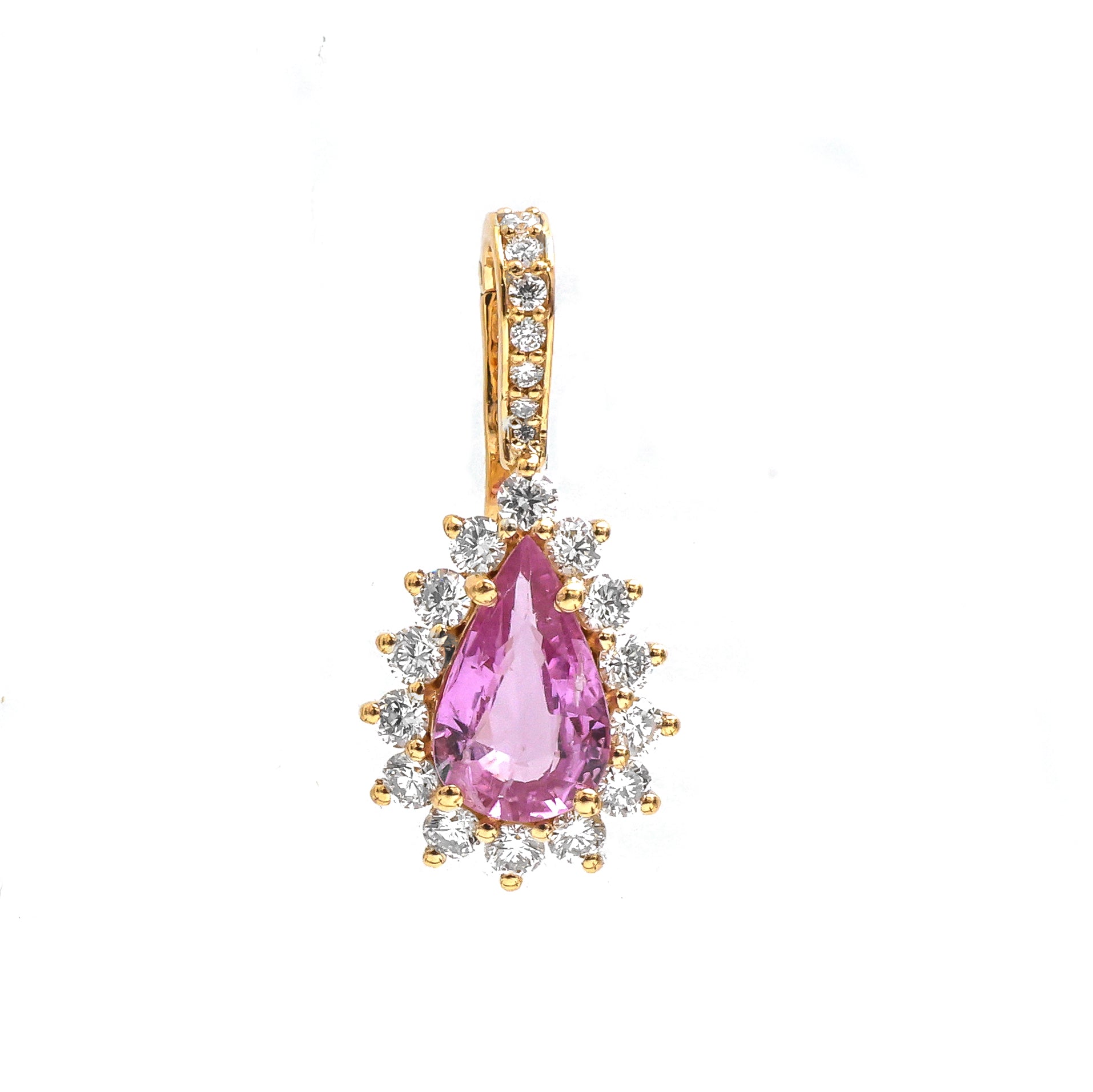 JPPD-774/9199 Pink Sapphire Diamond Pendant | 18K