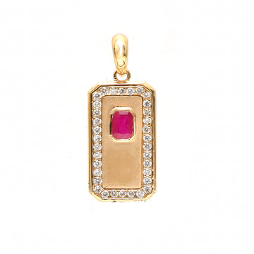 JPPD-798/9227 Ruby Diamond Pendant | 18K