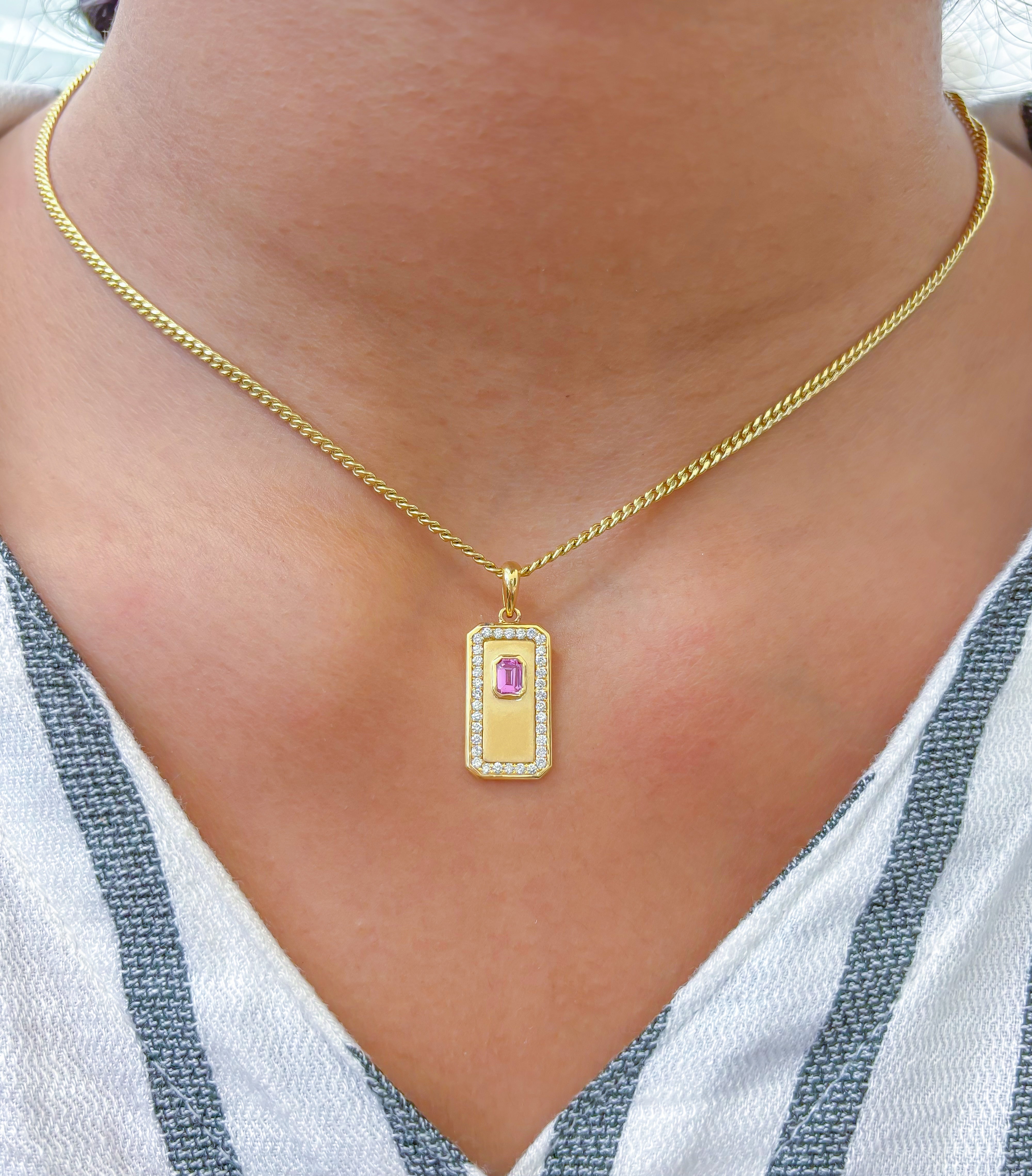 JPPD-799/9228 Pink Sapphire Diamond Pendant | 18K