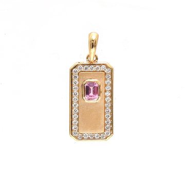 JPPD-799/9228 Pink Sapphire Diamond Pendant | 18K