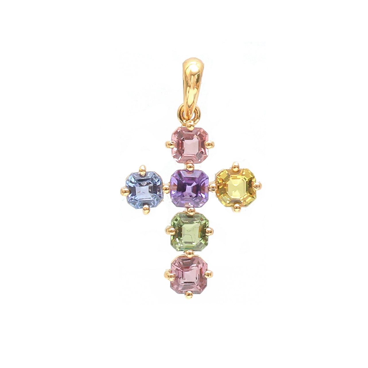 JPPD-817/9352 Rainbow Sapphire Pendant | 18K