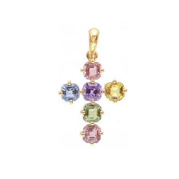 JPPD-817/9352 Rainbow Sapphire Pendant | 18K