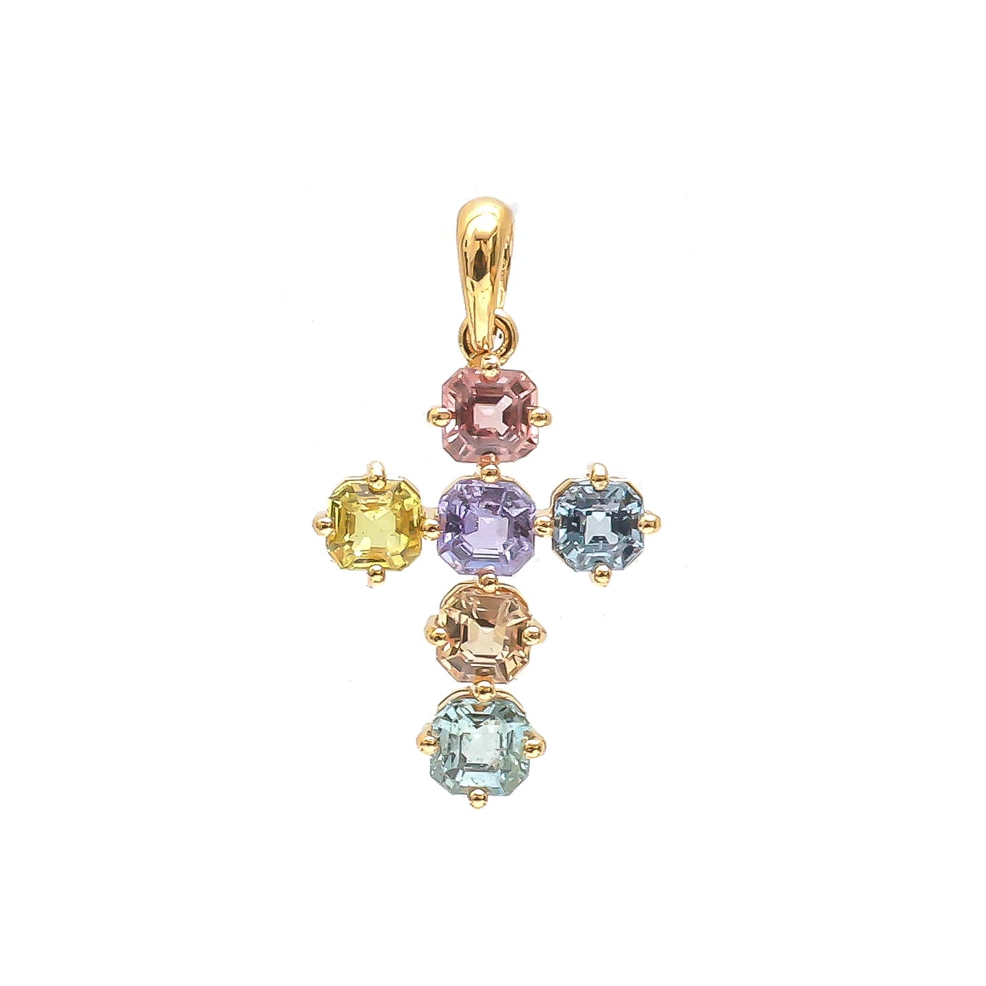 JPPD-818/9353 Rainbow Sapphire Pendant | 18K