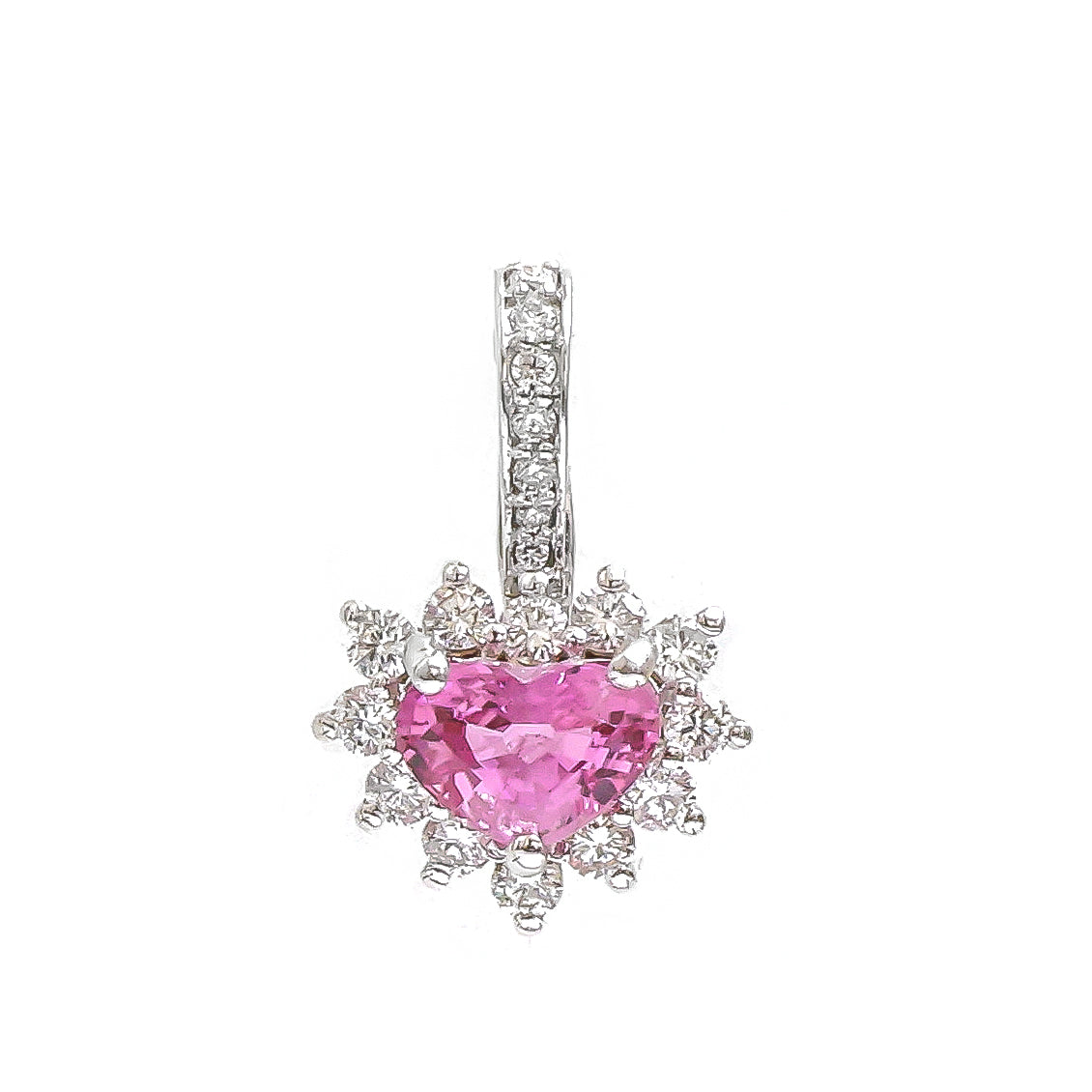 JPPD-820/9366 Pink Sapphire Diamond Pendant | 18K