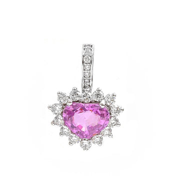 JPPD-821/9367 Pink Sapphire Diamond Pendant | 18K