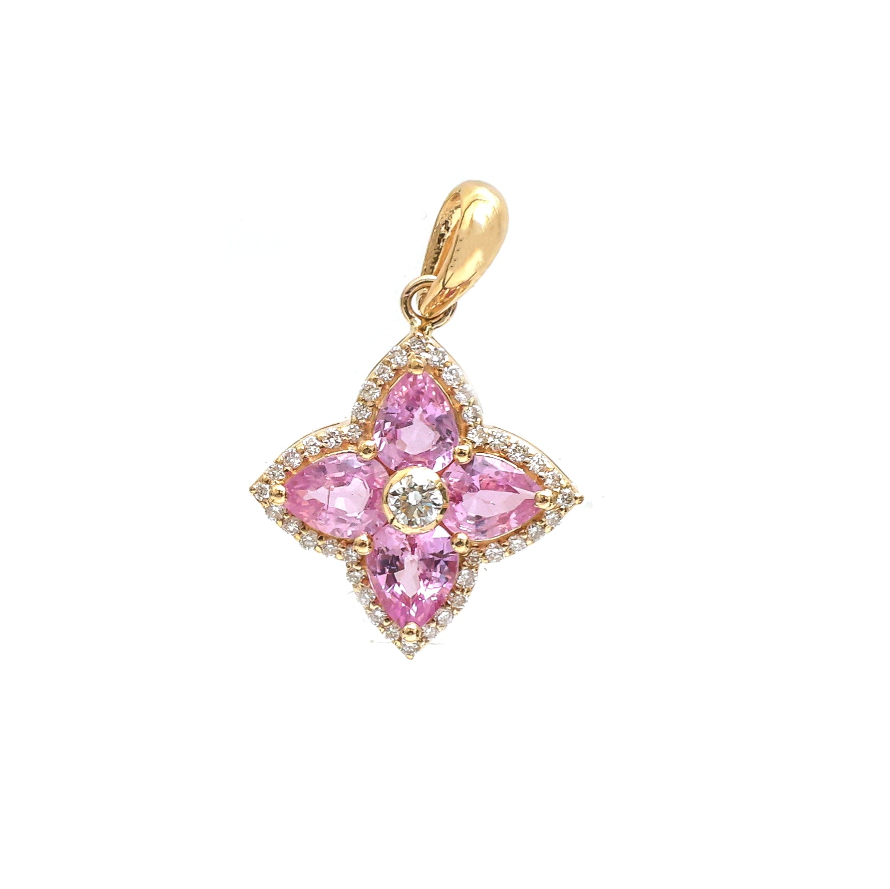 JPPD-823/9401 Pink Sapphire Diamond Pendant | 18K