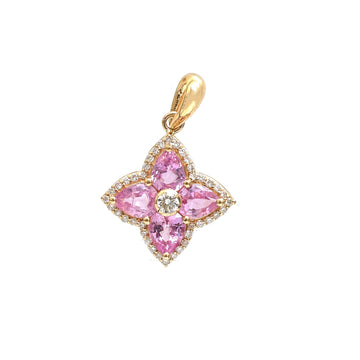JPPD-823/9401 Pink Sapphire Diamond Pendant | 18K