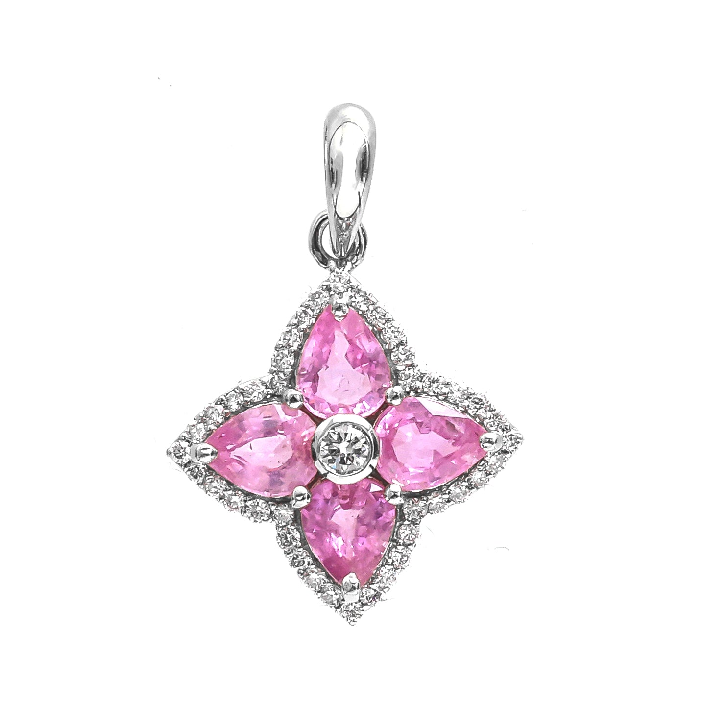 JPPD-865/9631 Pink Sapphire Diamond Pendant | 18K