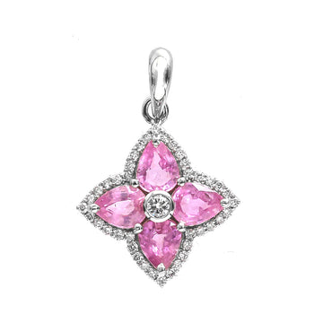 JPPD-865/9631 Pink Sapphire Diamond Pendant | 18K