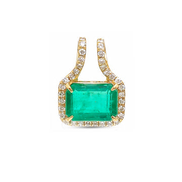JPPD-889/9819 Emerald Diamond Pendant | 18K