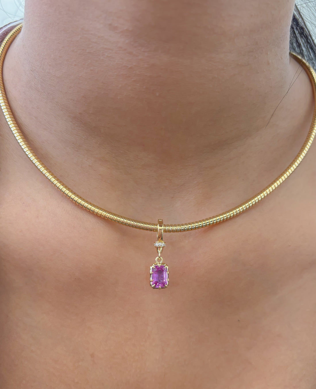 JPPD-937/10108 Pink Sapphire Diamond Pendant | 18K