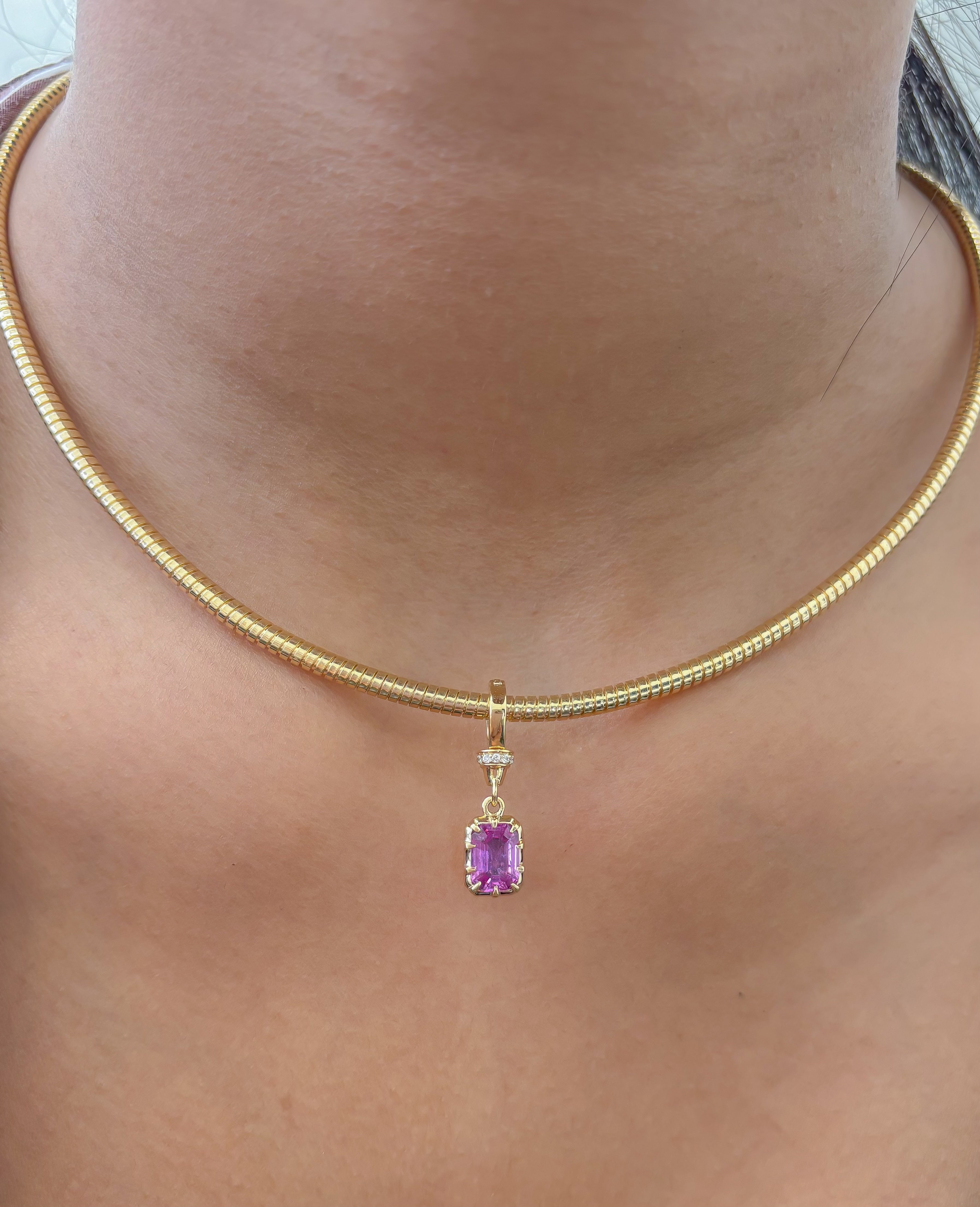 JPPD-937/10108 Pink Sapphire Diamond Pendant | 18K