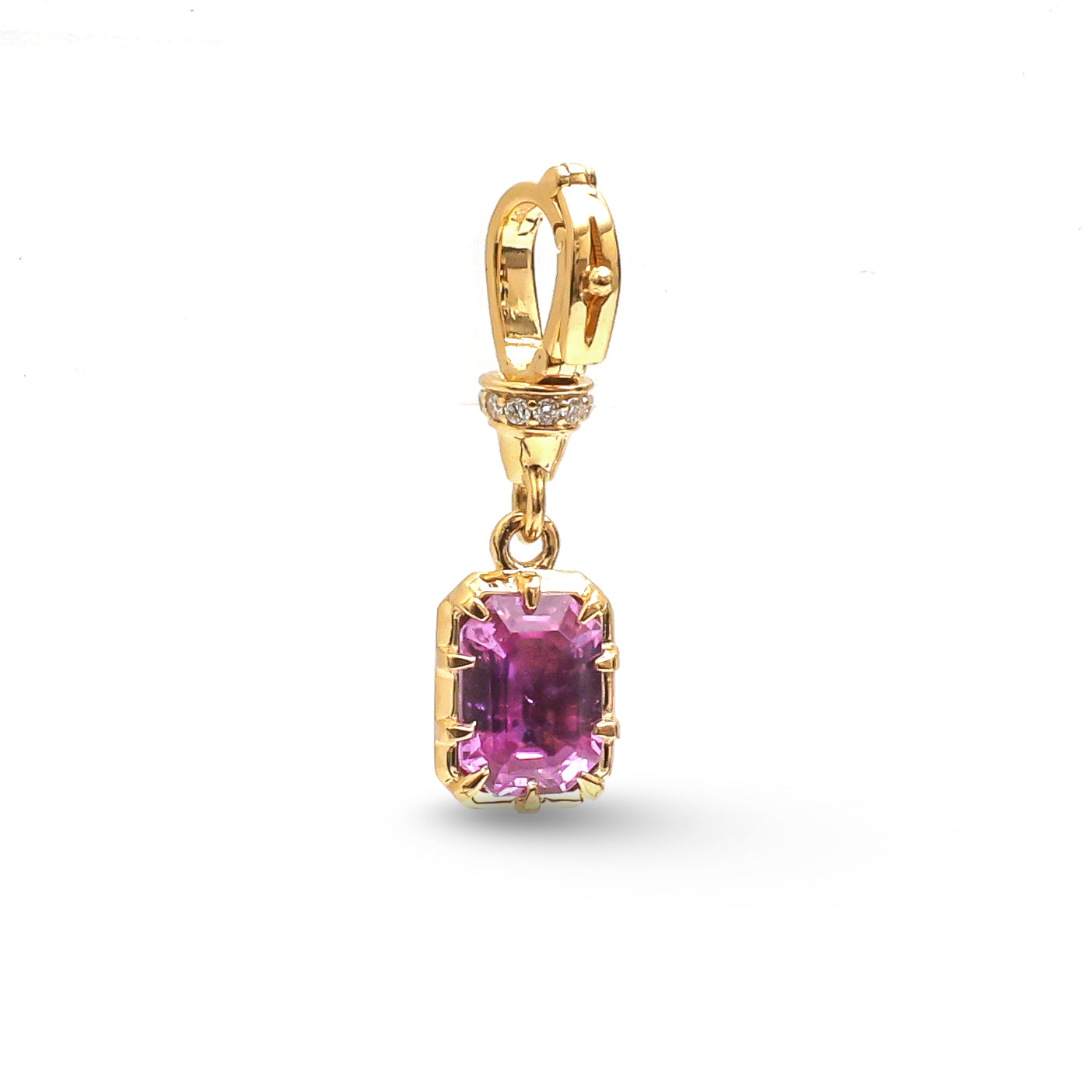 JPPD-937/10108 Pink Sapphire Diamond Pendant | 18K