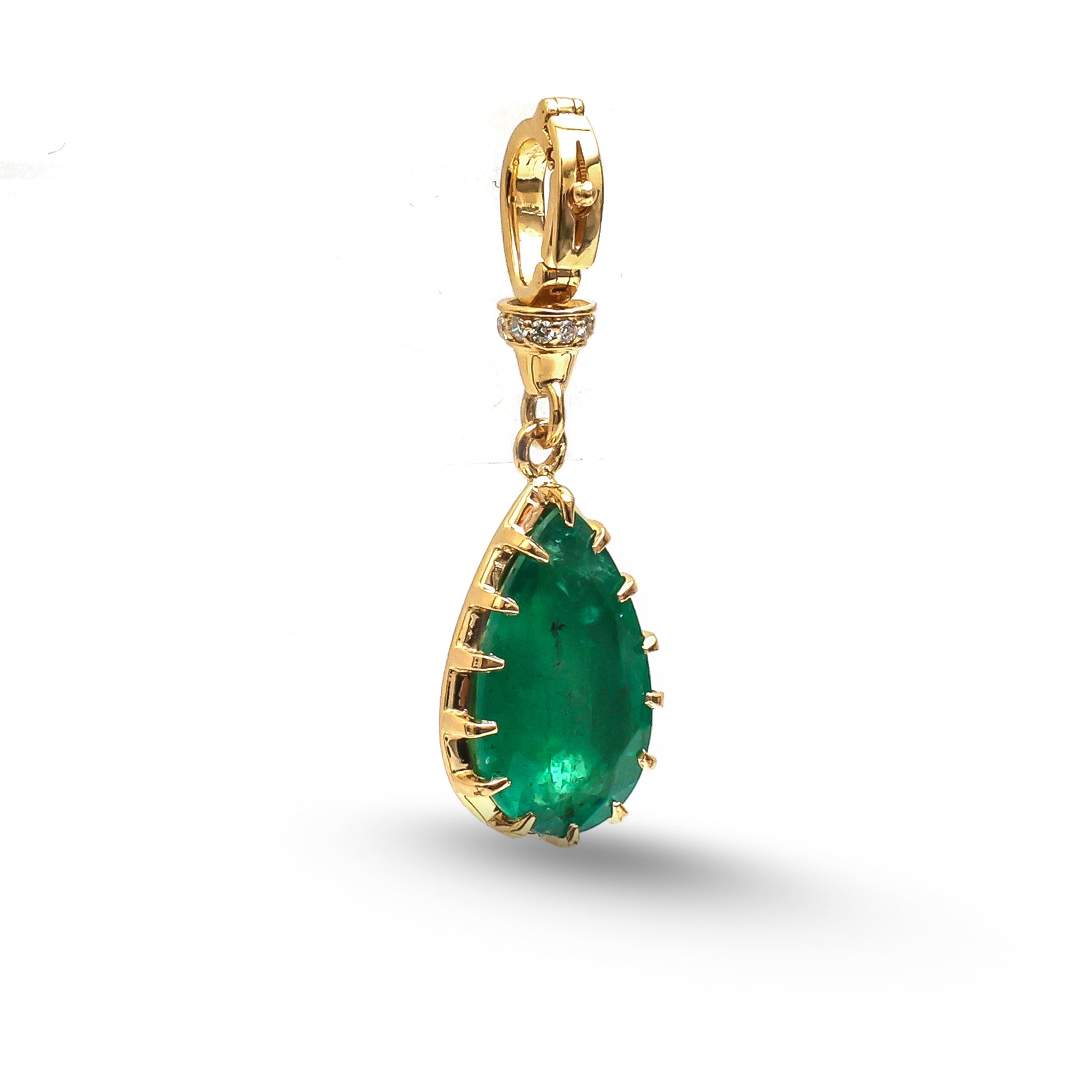 JPPD-944/10116 Emerald Diamond Pendant | 18K