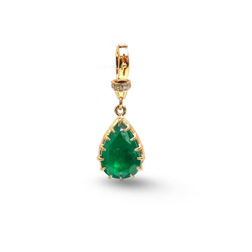 JPPD-945/10117 Emerald Diamond Pendant | 18K