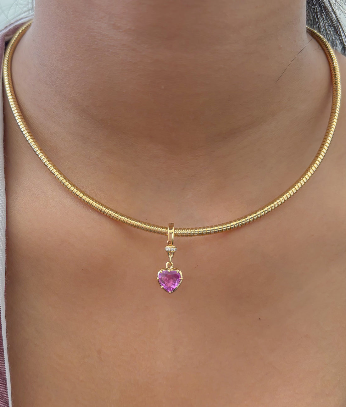 JPPD-946/10118 Pink Sapphire Diamond Pendant | 18K