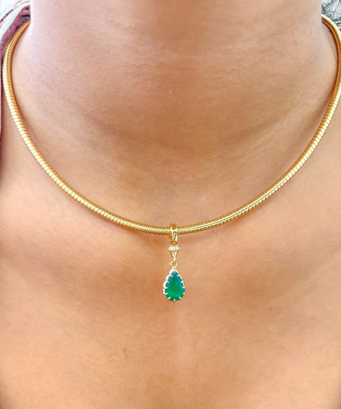 JPPD-948/10131 Emerald Diamond Pendant | 18K